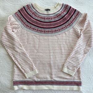 Talbots Fair Isle Scandi Style Sweater Medium Petite